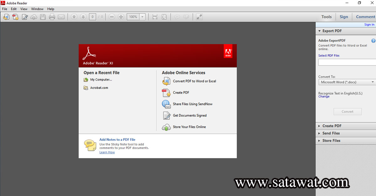 โปรแกรมเปิดไฟล์เอกสาร PDF ที่ดีที่สุด Adobe Reader XI