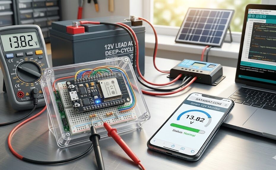 Smart Monitor ระบบ Solar Cell 12V